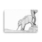 Elephant - Black & White - Canvas