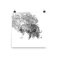 Tigers - Limited Edition - Black & White - Art Print