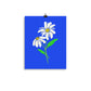 Daisy Day - Royal Blue - Art Print