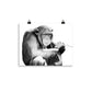 Chimpanzee - Black & White - Art Print