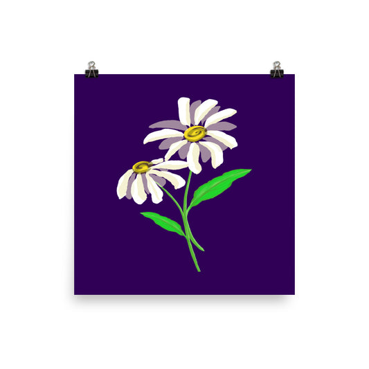 Daisy Day - Ripe Plum - Art Print