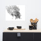 Tigers - Limited Edition - Black & White - Art Print