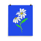 Daisy Day - Royal Blue - Art Print