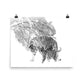 Tigers - Limited Edition - Black & White - Art Print