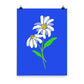 Daisy Day - Royal Blue - Art Print