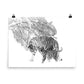 Tigers - Limited Edition - Black & White - Art Print