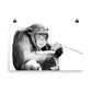 Chimpanzee - Black & White - Art Print