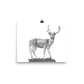 Fallow Deer - Black & White - Art Print